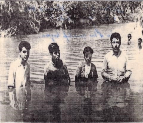 Bajaron a las aguas los Hnos. Joel Alcala Caballero, Macrina Hernandez Chavez, Rogelio Oviedo y su esposa Armandina de Oviedo. (1963-1969)