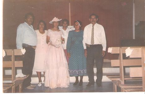 De Derecha a Izq. el hermano José Trinidad Polanco Amador, su esposa Tabita Burgueño Huerta y su hija María Eunice Polanco Burgueño.
