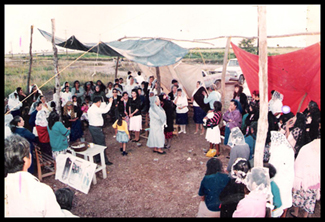 Primeros cultos realizados en Col Valle Verde, hoy en día 7a. durante el pastorado del Hno. Gallarzo