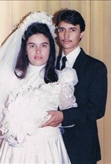 Gracia y Jorge, en su boda