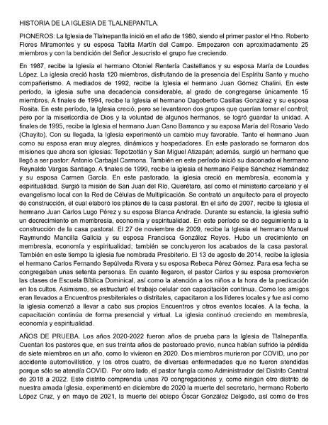 Archivo:HISTORIA DE LA IGLESIA DE TLALNEPANTLA. PASTORADO CARLOS F. SEPÚLVEDA Y REBECA PÉREZ.gif