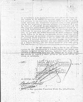 Documento oficial de reconocimiento de Manuel Retes como pastor 11 de Febrero de 1948