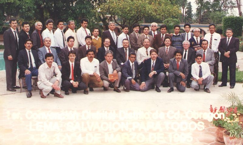 Pastores del Distrito de Obregón, en histórica 1er Convención en 1995